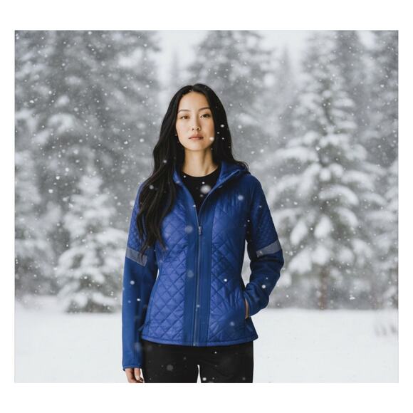 Athleta Rock Springs Hooded Quilted Stretch Reflective Jacket Women’s Size XS - Picture 1 of 11